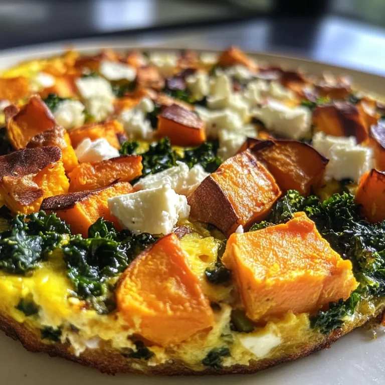 Irresistible Roasted Sweet Potato Kale Frittata Feta in 4 Easy Steps