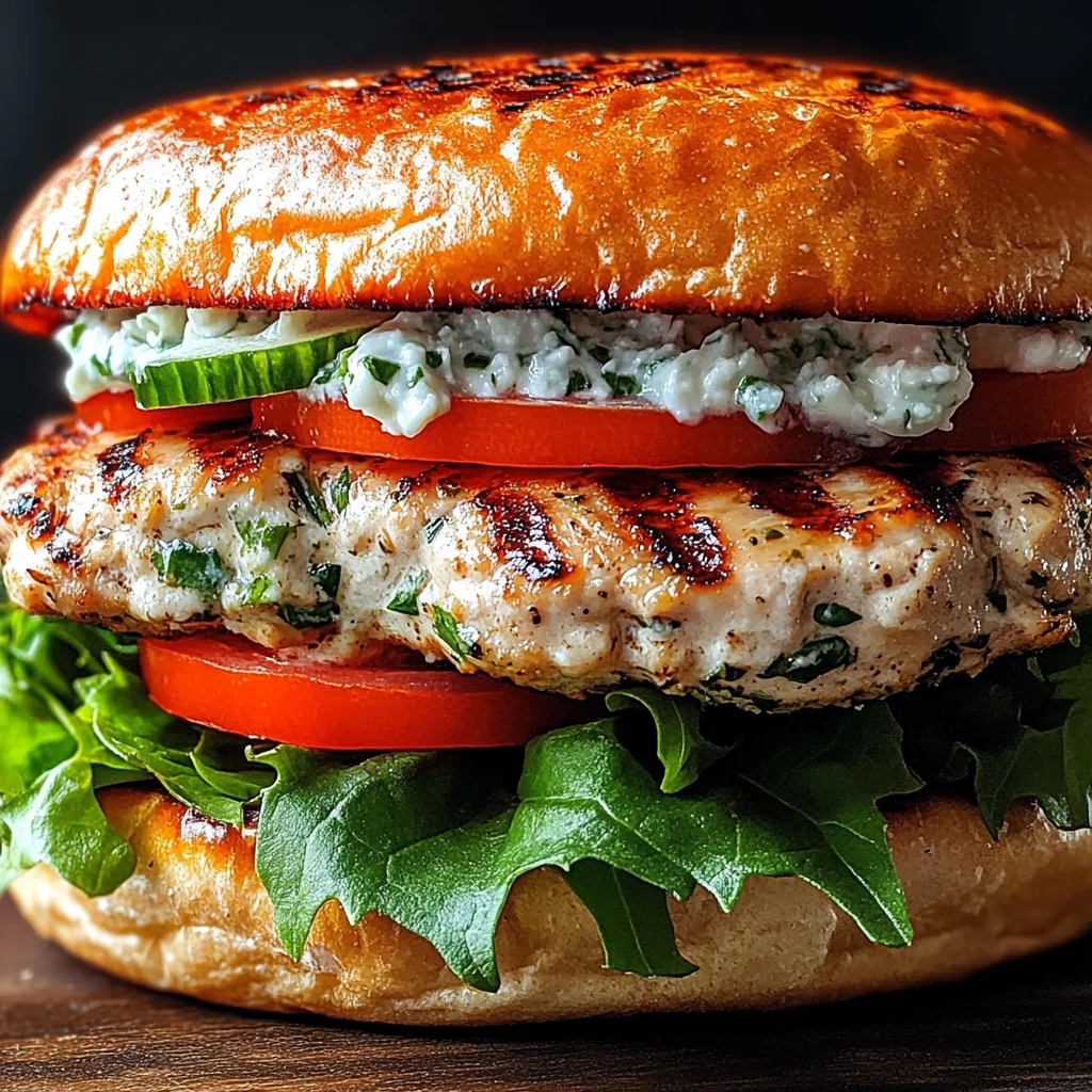 Juicy Greek Chicken Burgers with Tzatziki Bliss