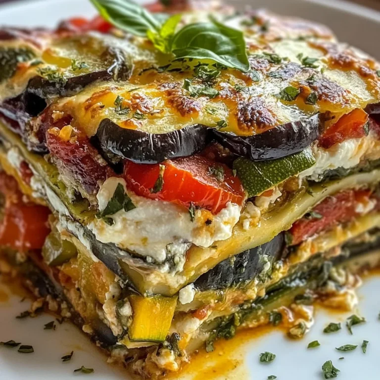 Layered Mediterranean Vegetable Lasagna with Creamy Ricotta