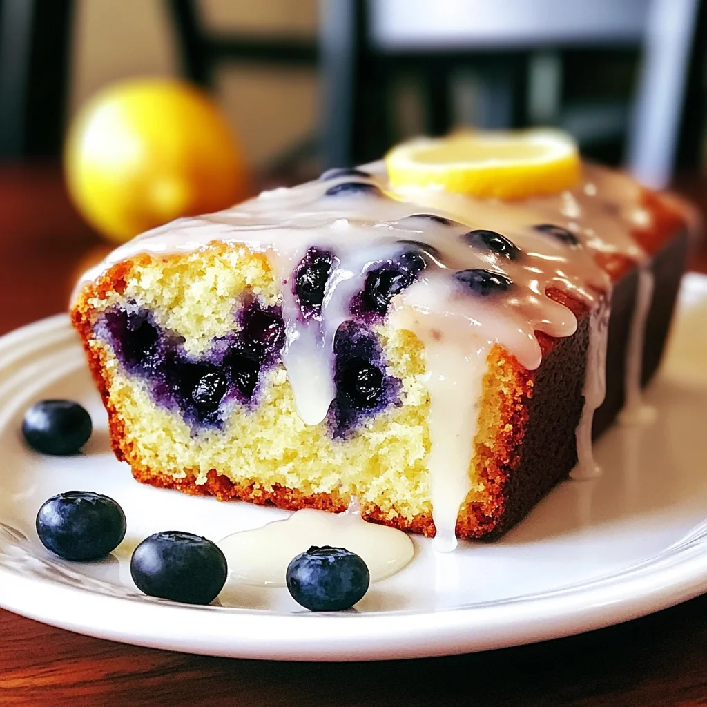 Lemon Blueberry Loaf with Lemon Glaze