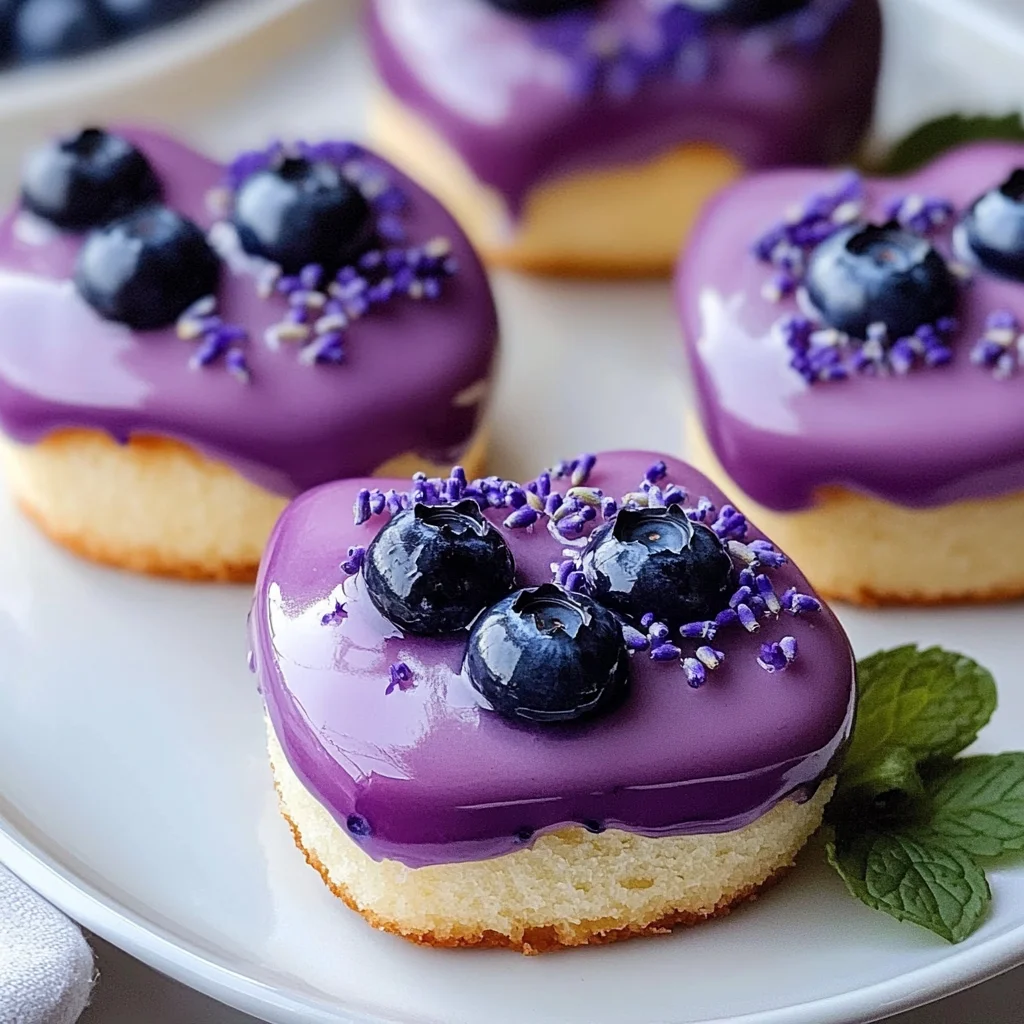 Mini Lavender Blueberry Cakes