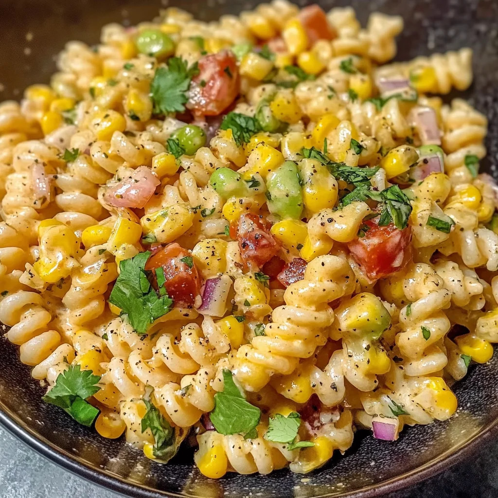 Perfect Mexican Street Corn Pasta Salad - homefoodkitchen