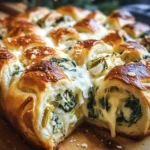 Spinach Artichoke Dip Pull-Apart Christmas Bread