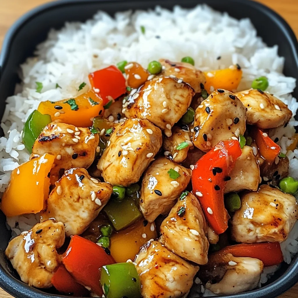 Teriyaki Chicken Stir-Fry with Steamed Rice