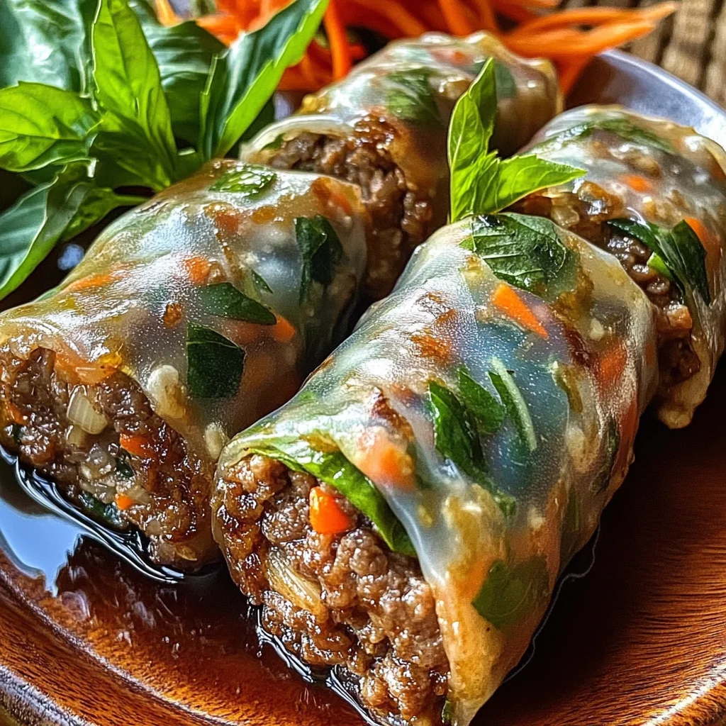 Thai Basil Beef Rolls – Fresh Thai Flavors in Every Bite
