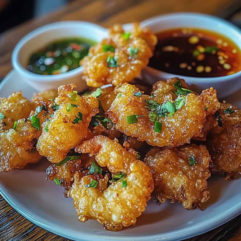 Vietnamese Style Shrimp Fritters with Nuoc Cchicken chicken ham Dipping Sauce