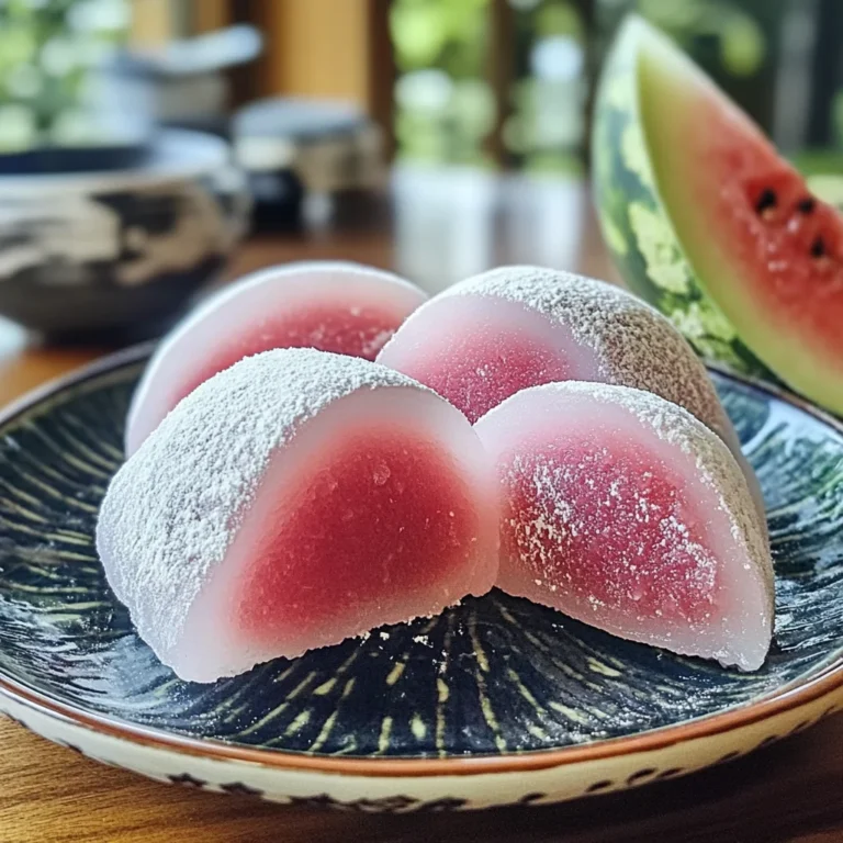 Watermelon Mochi