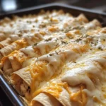 38g Protein Chicken Enchiladas with Dreamy White Sauce