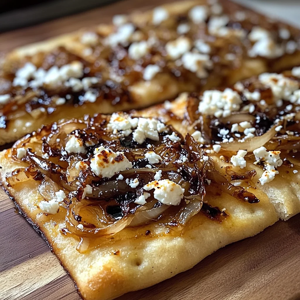 Caramelized Onion and Feta Flatbread