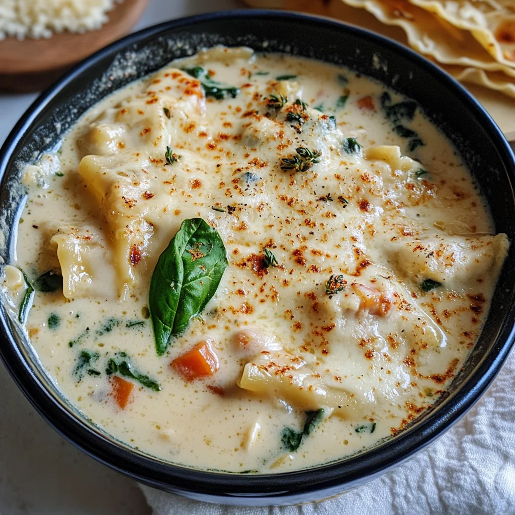 Creamy Chicken Lasagna Soup