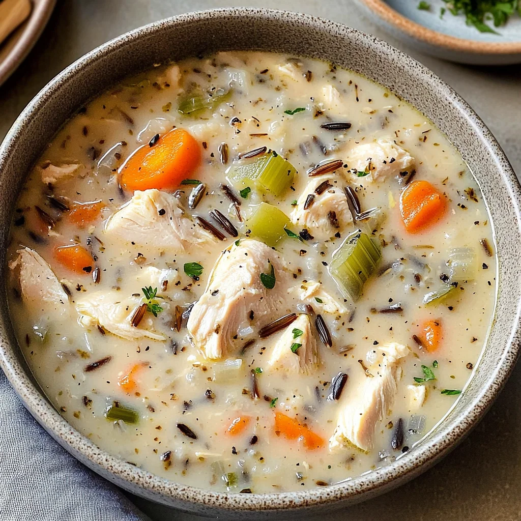 Creamy Crockpot Chicken Wild Rice Soup