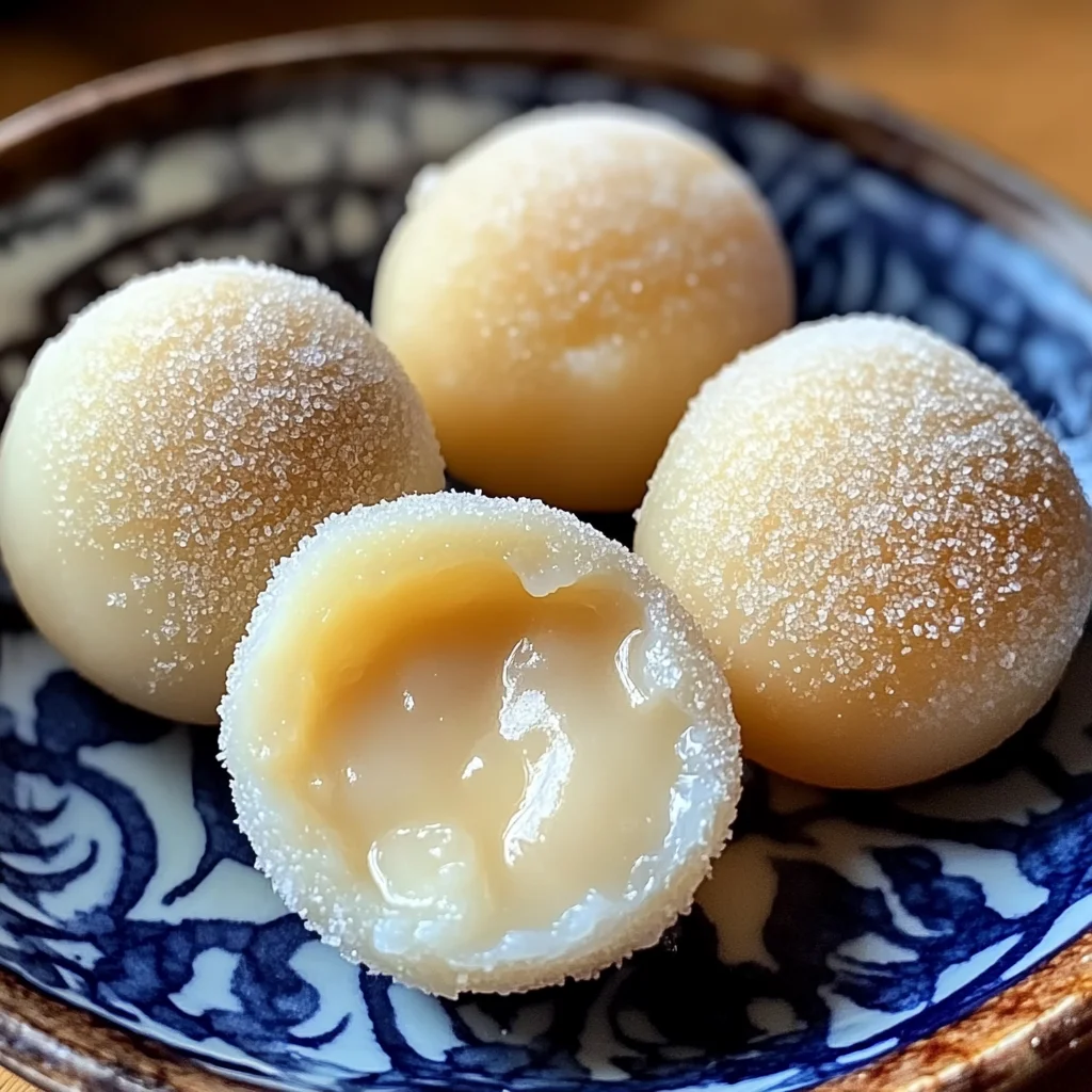 Creamy Custard Mochi Balls: Delightfully Chewy Japanese Treats