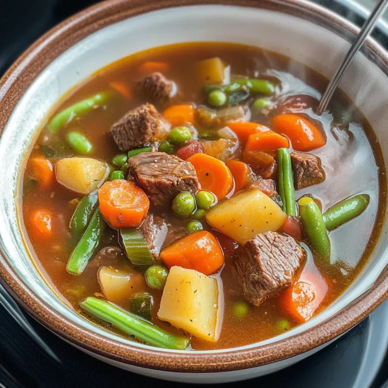 Crockpot Vegetable Beef Soup (full of flavor!)