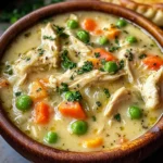 High Protein Chicken Pot Pie Soup