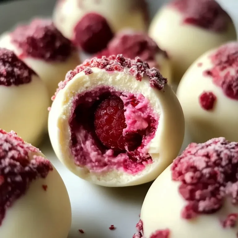 No-Bake Raspberry Cheesecake Truffles