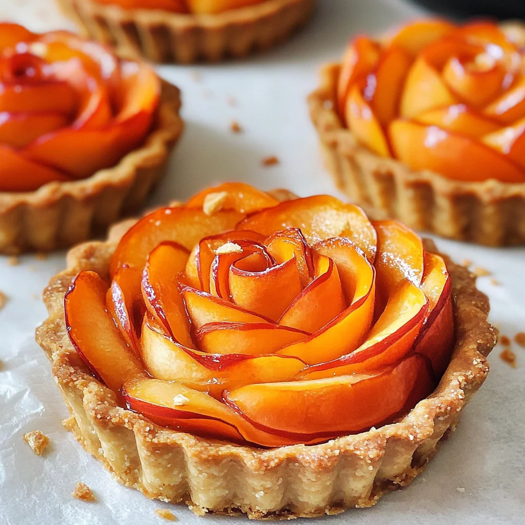 Persimmon Almond Rosette Tarts