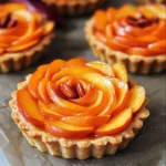 Persimmon Almond Rosette Tarts