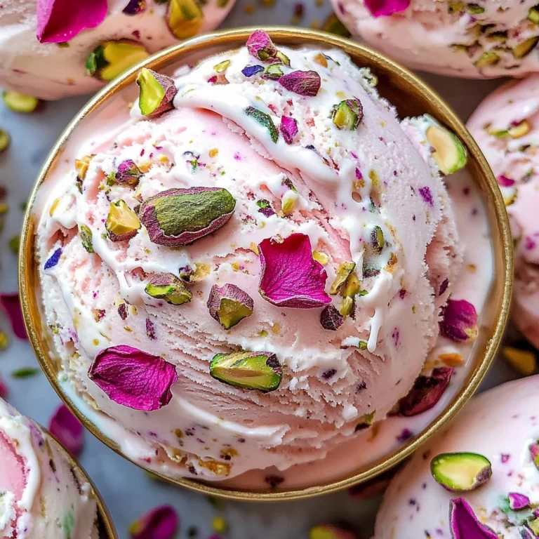 Rose Pistachio Ice Cream – Easy Dessert Recipe
