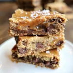 Salted Caramel Chocolate Chip Cookie Bars