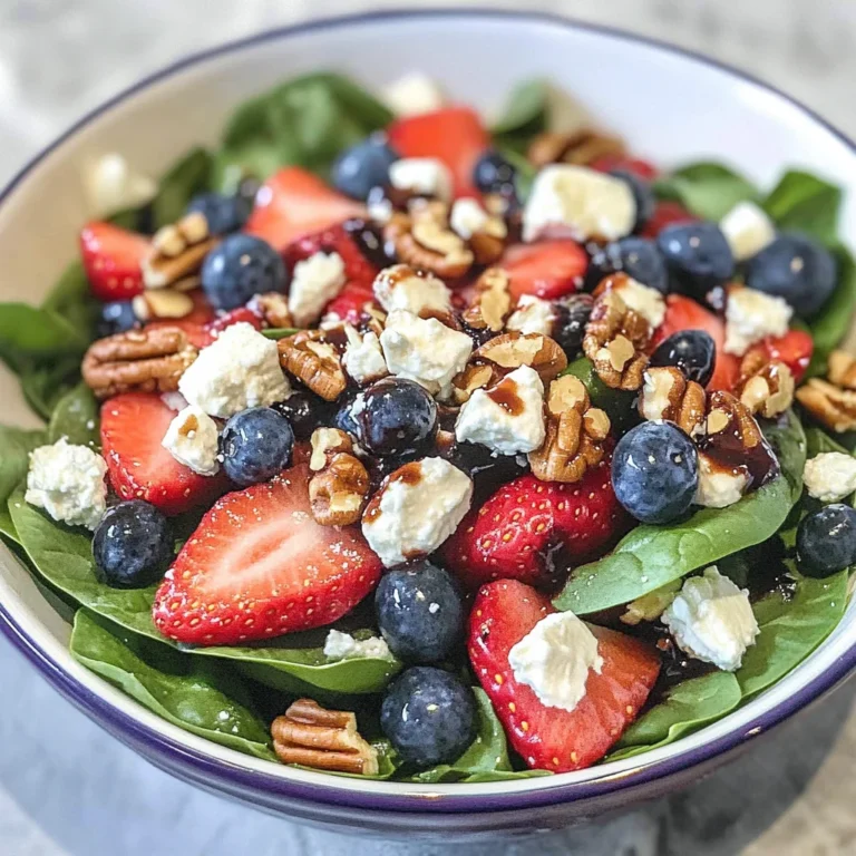 Spinach Strawberry Salad with Feta Cheese
