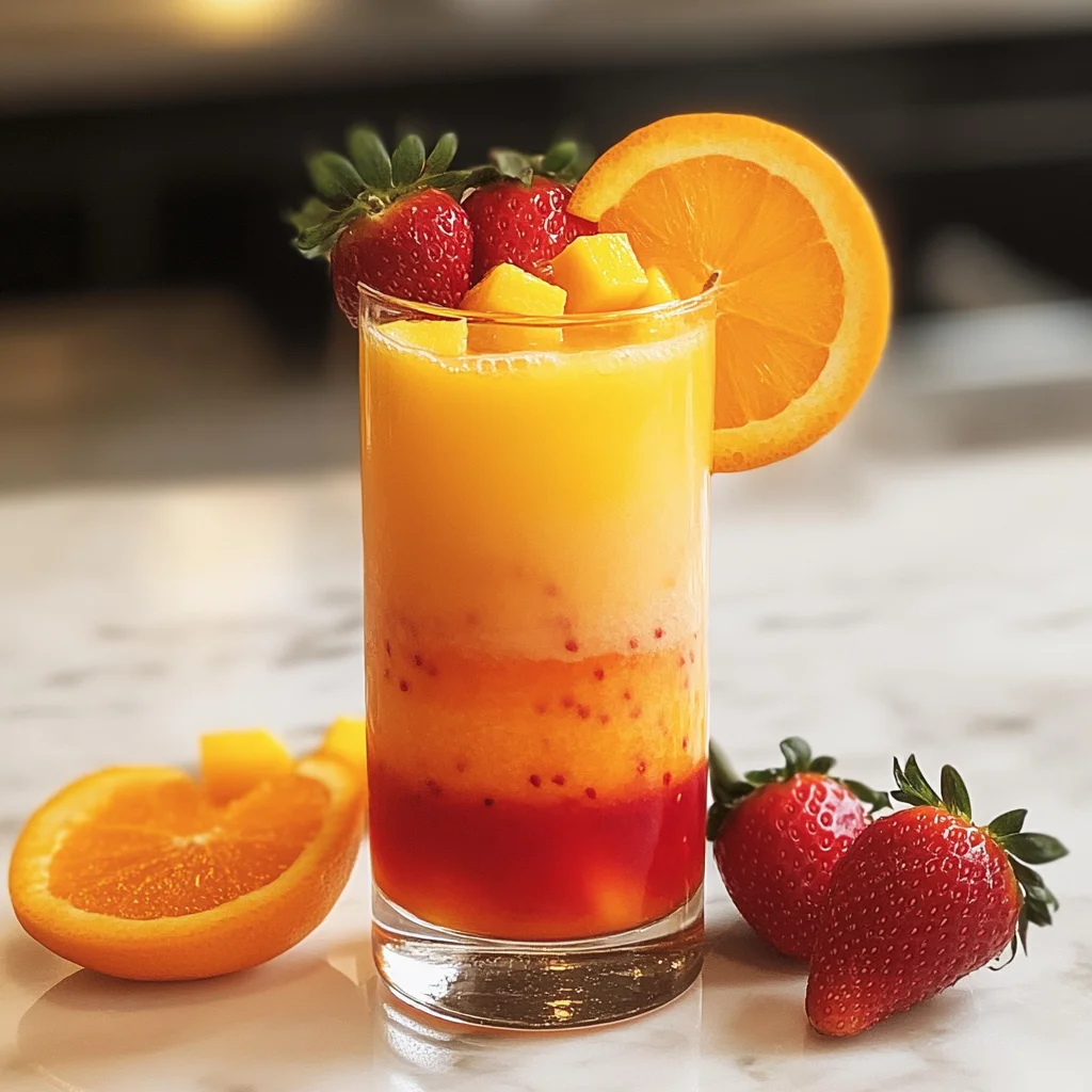 Strawberry Orange Mango Mocktail