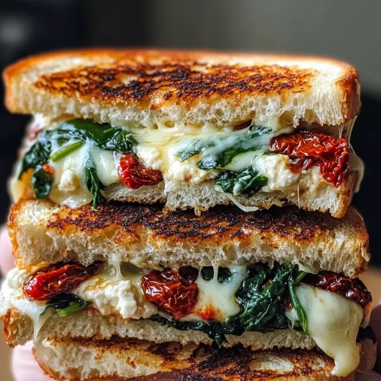 Sun Dried Tomato Spinach and Ricotta Grilled Cheese