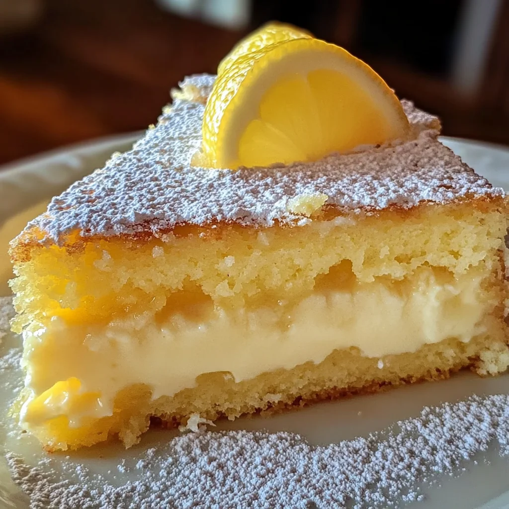 The Best Lemon Custard Cake