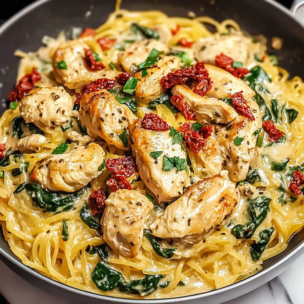 Tuscan Chicken and Spaghetti Squash