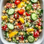 Vegetarian Mediterranean Couscous Salad Meal Prep