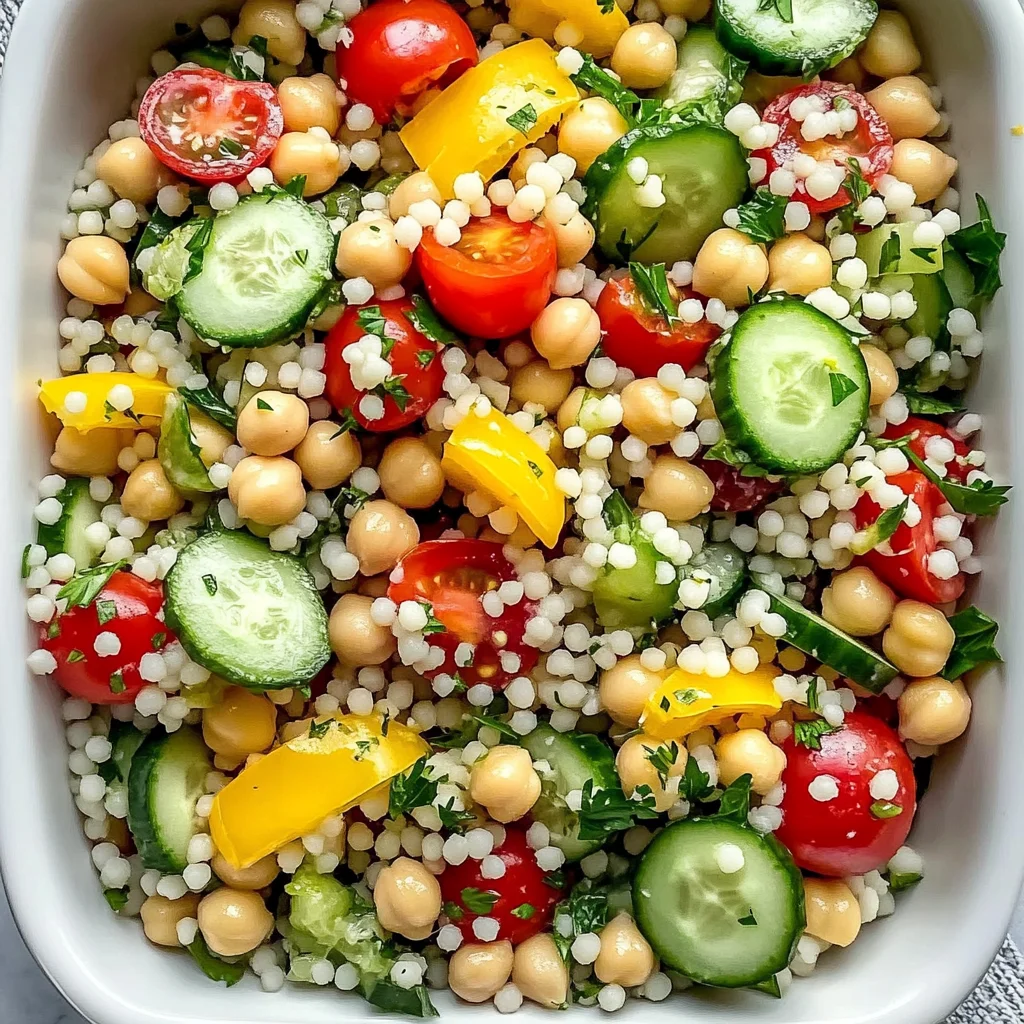 Vegetarian Mediterranean Couscous Salad Meal Prep