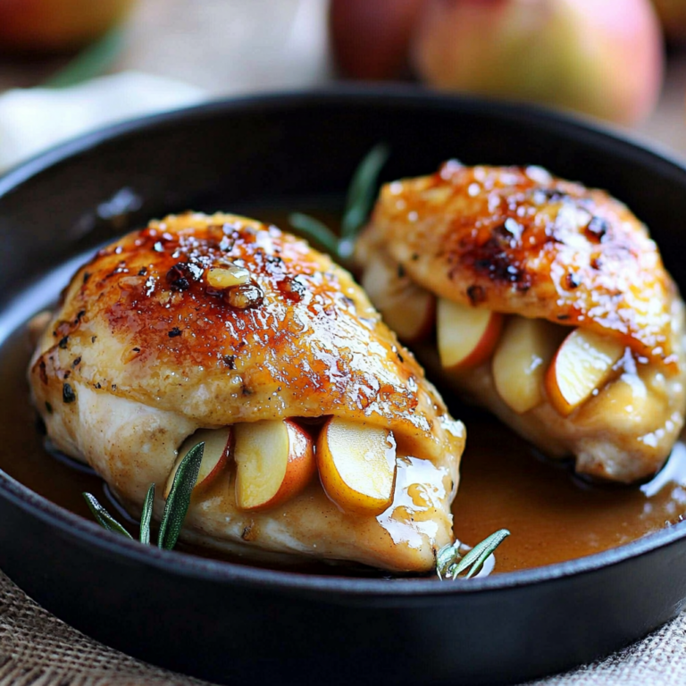 Apple and Brie Stuffed Chicken with Maple Dijon Glaze