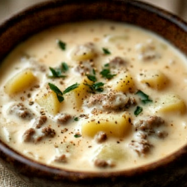 Wisconsin-Style Crockpot Creamy Potato & chicken hamburger Soup