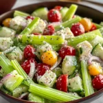 Celery Salad with Cherry Tomatoes, Cucumber, and Lemon Dressing Recipe