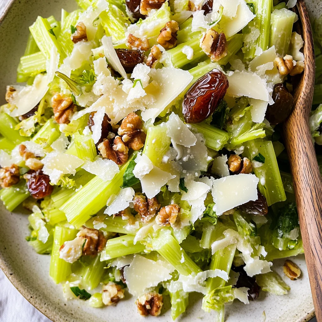 Celery Salad with Parmesan and Dates