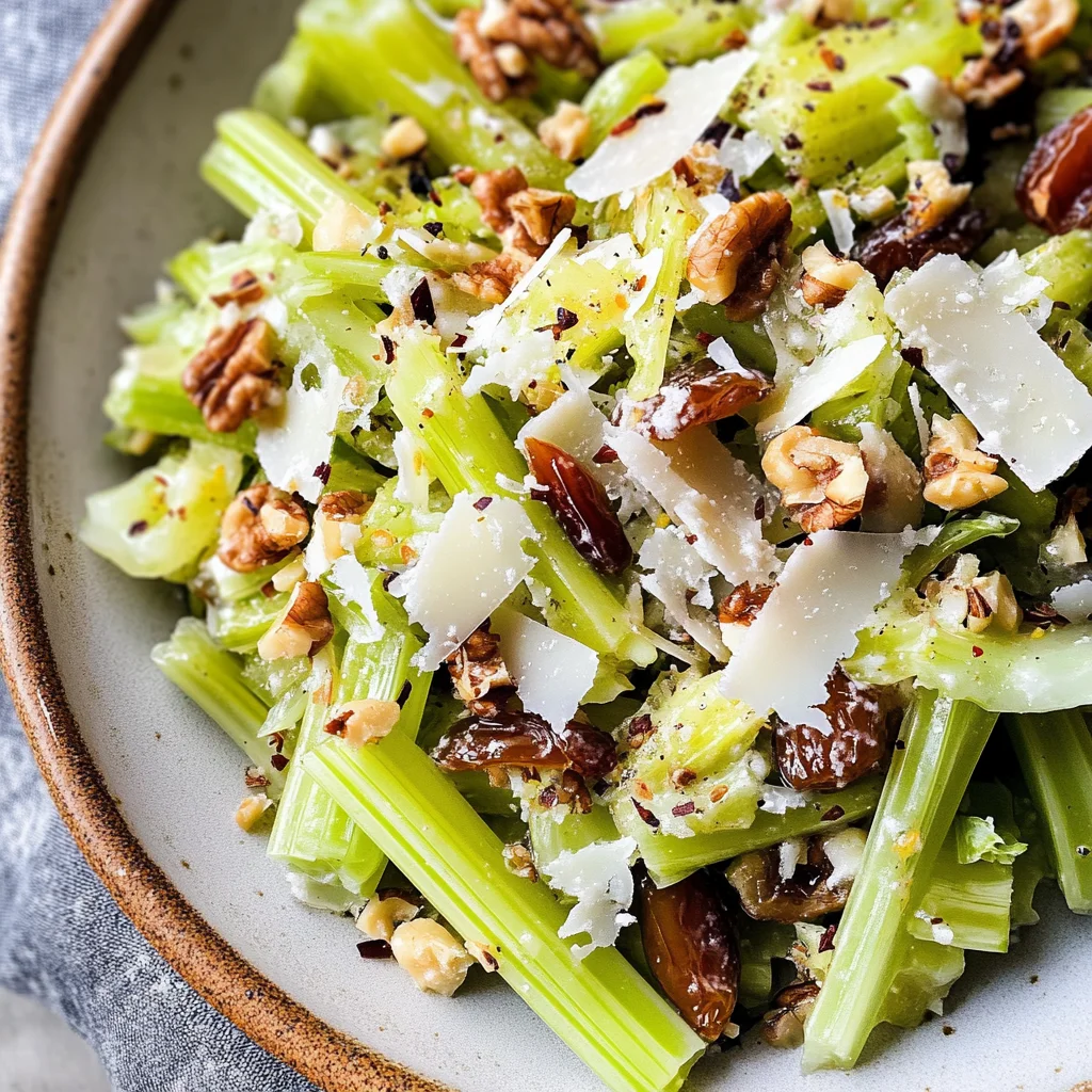 Celery Salad with Parmesan and Dates
