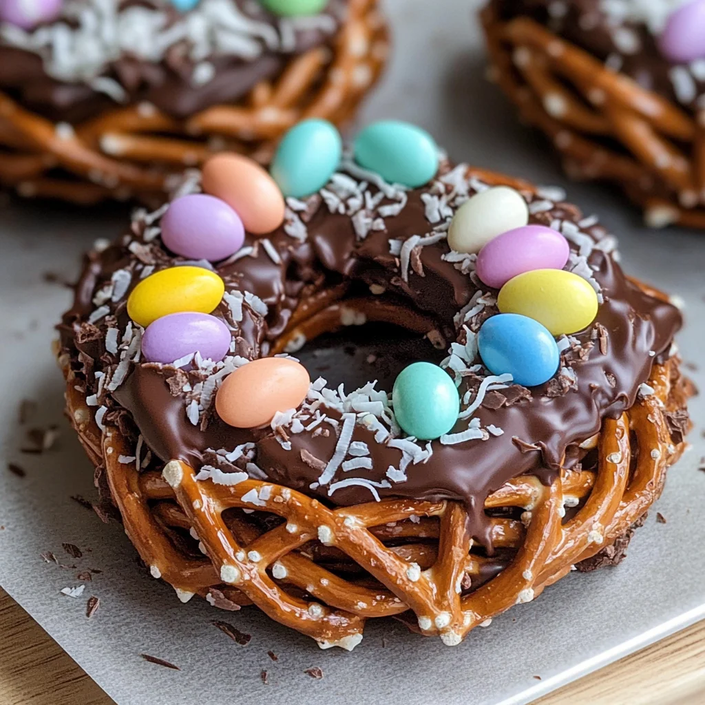 Chocolate-Covered Pretzel Nests