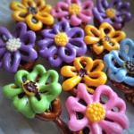 Chocolate Covered Pretzel Flowers