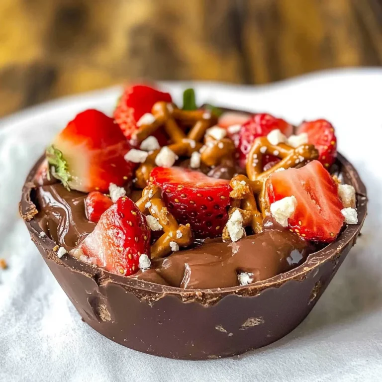Chocolate strawberry pretzel fudge cups
