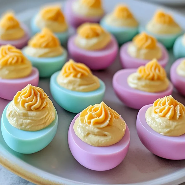 Colored Easter Deviled Eggs