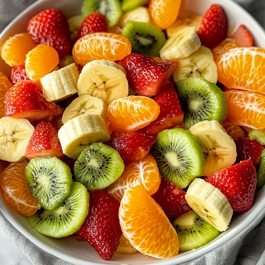Delicious Easter Fruit Salad with Peach Pie Filling