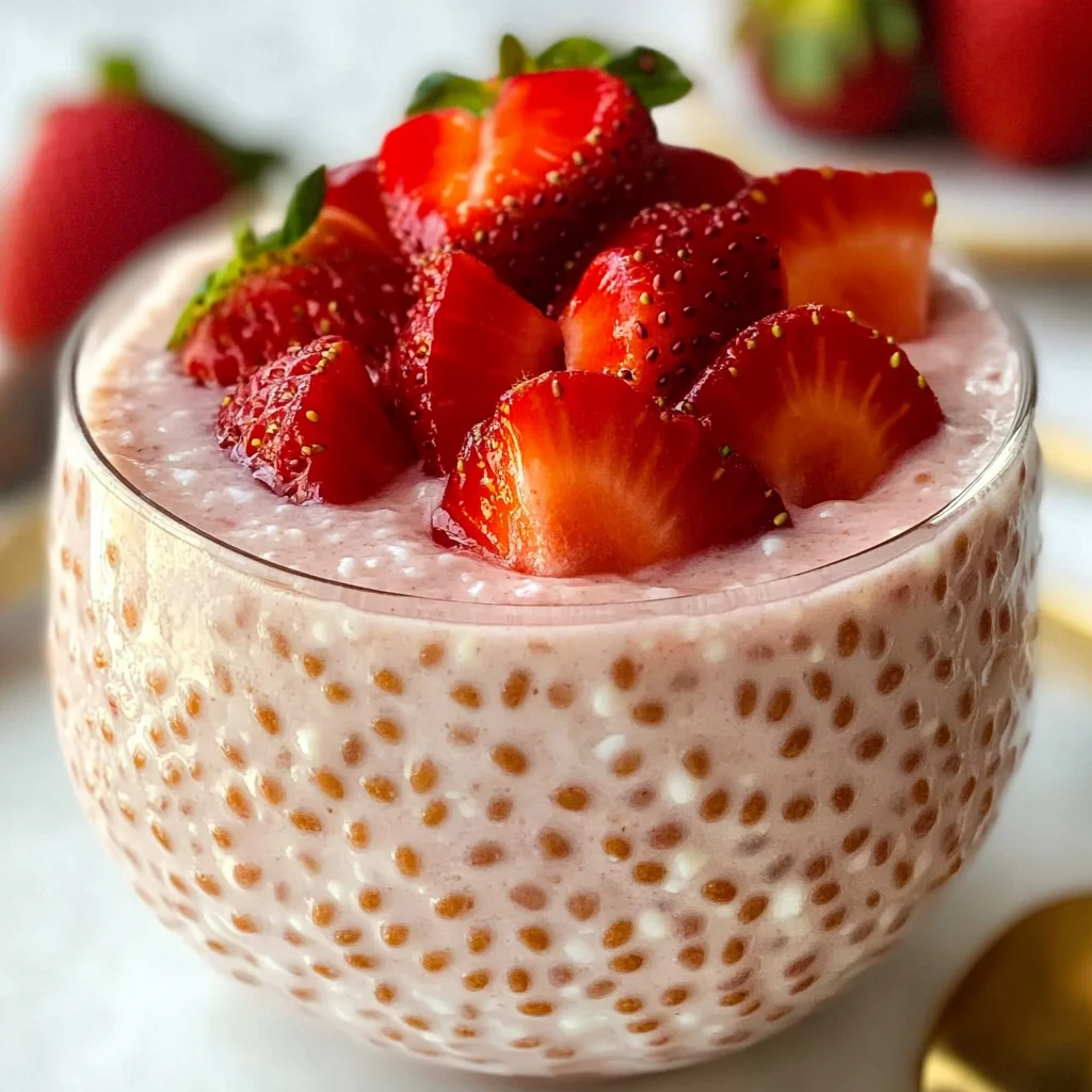 Easy 4-ingredient Strawberry Sago