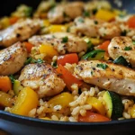 Easy Chicken & Rice Veggie Skillet for a Flavor-Packed Dinner