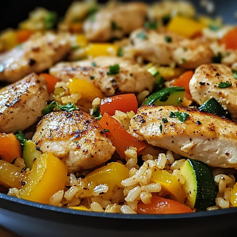 Easy Chicken & Rice Veggie Skillet for a Flavor-Packed Dinner