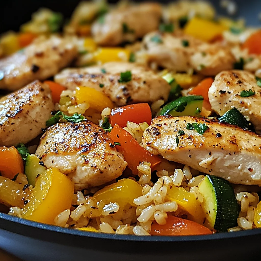 Easy Chicken & Rice Veggie Skillet for a Flavor-Packed Dinner