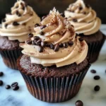 Espresso Brownie Cupcakes with Coffee Buttercream