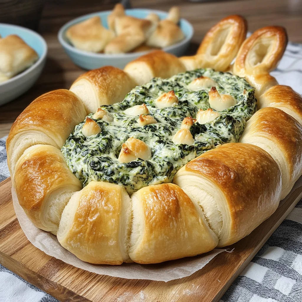 Festive Easter Bunny Spinach Dip