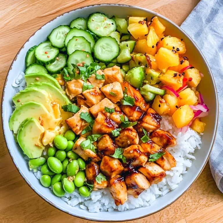 Hawaiian Inspired Chicken Poke Bowl That's Bursting with Flavor
