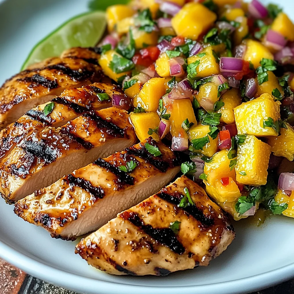 Honey Lime Chicken with Mango Salsa