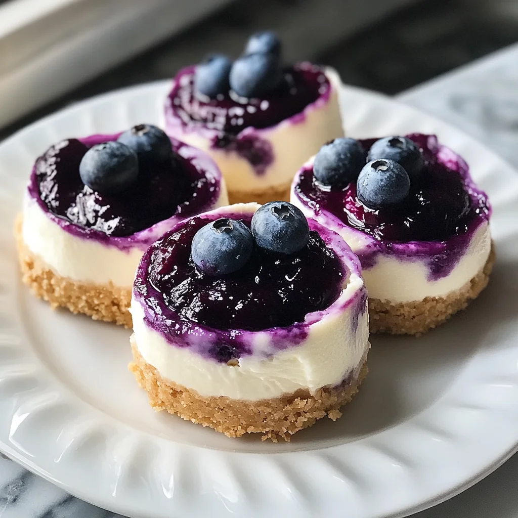 Juicy Mini Lemon Blueberry Cheesecakes