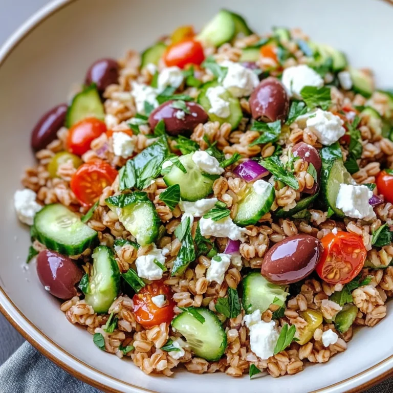 Mediterranean Farro Cucumber Feta